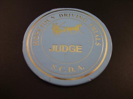 S.C.D.A.( Scottish Carriage Driving Association) Hopetoun Driving Trials  Judge